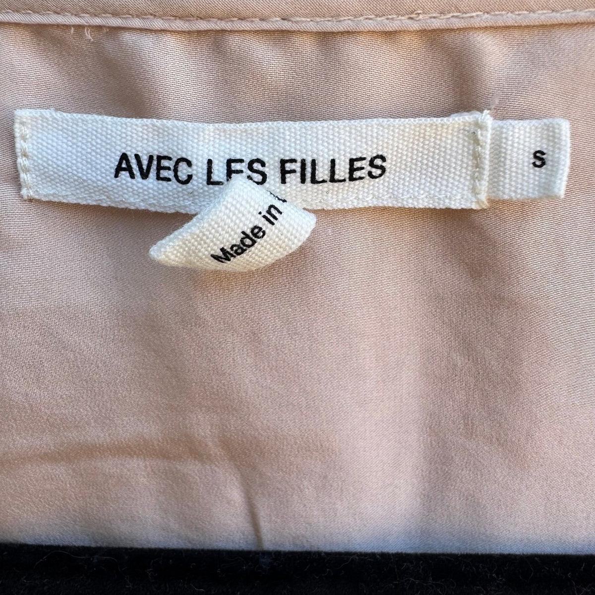 Avec Les Filles Coquette Balletcore Minimalist Pastel Pink Satin Hooded Blouse S