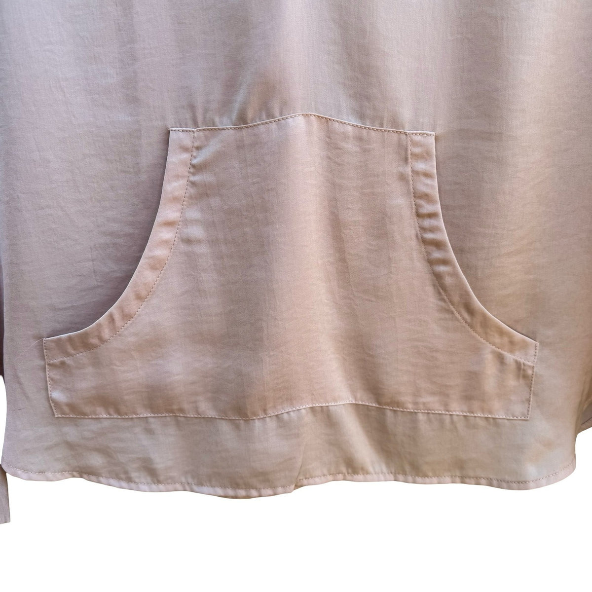 Avec Les Filles Coquette Balletcore Minimalist Pastel Pink Satin Hooded Blouse S