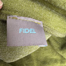 Switch Fidel Y2K Minimalist Layering Cowl Neck Asymmetrical Tulip Hem Knit Dress Olive 2 image