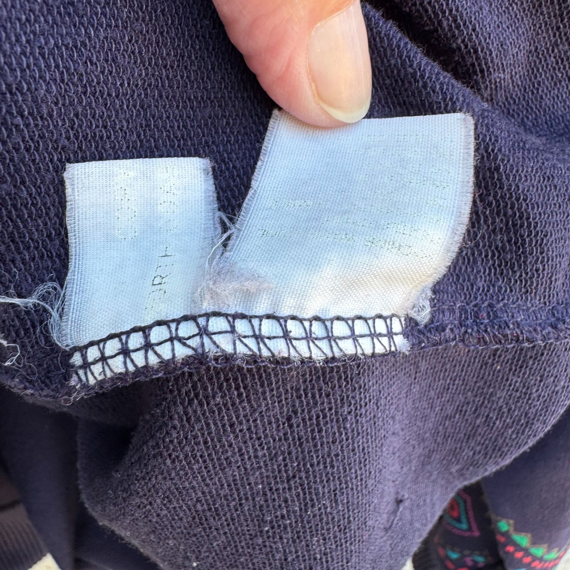 Blast Vintage 80s Cottage Geometric Purple Long Sleeve Pullover Sweatshirt M