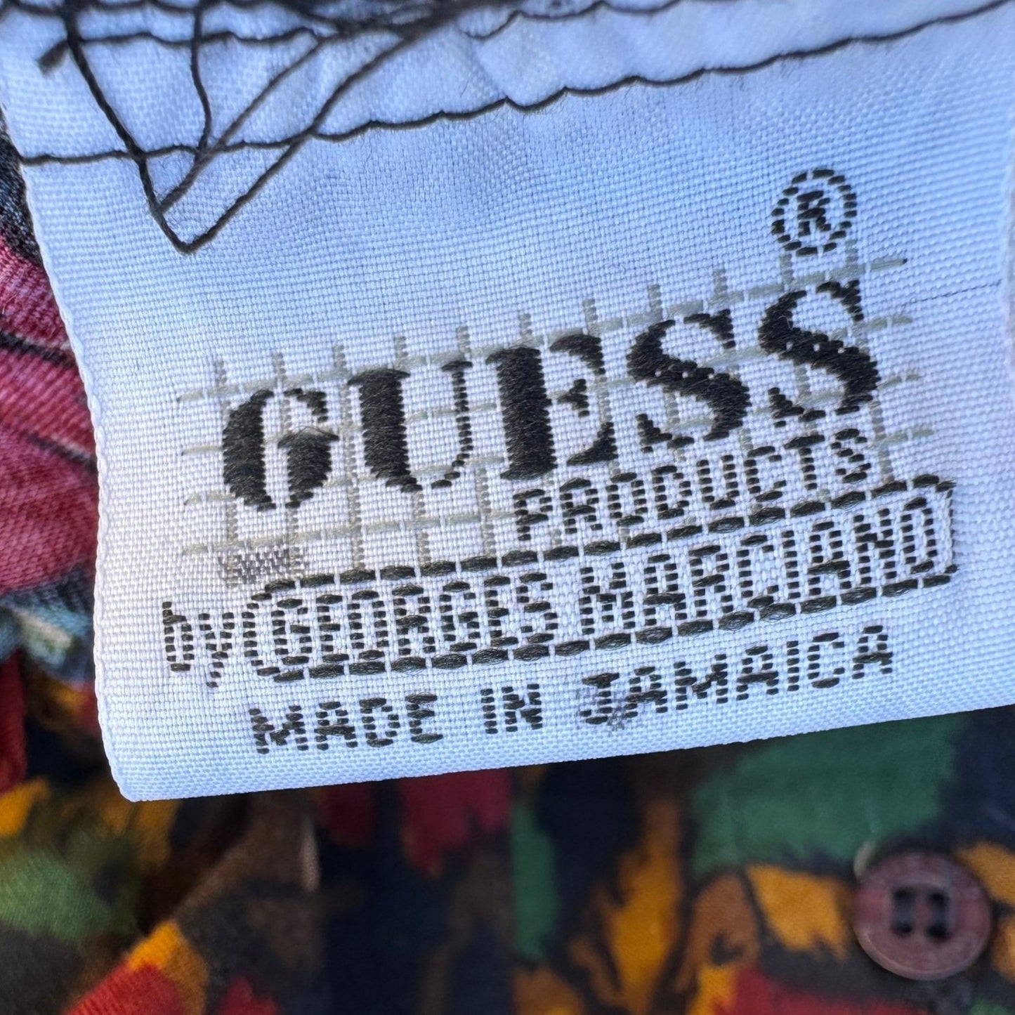 Guess Georges Marciano Vintage 90s Mens Small Floral Button Up Shirt IW77398