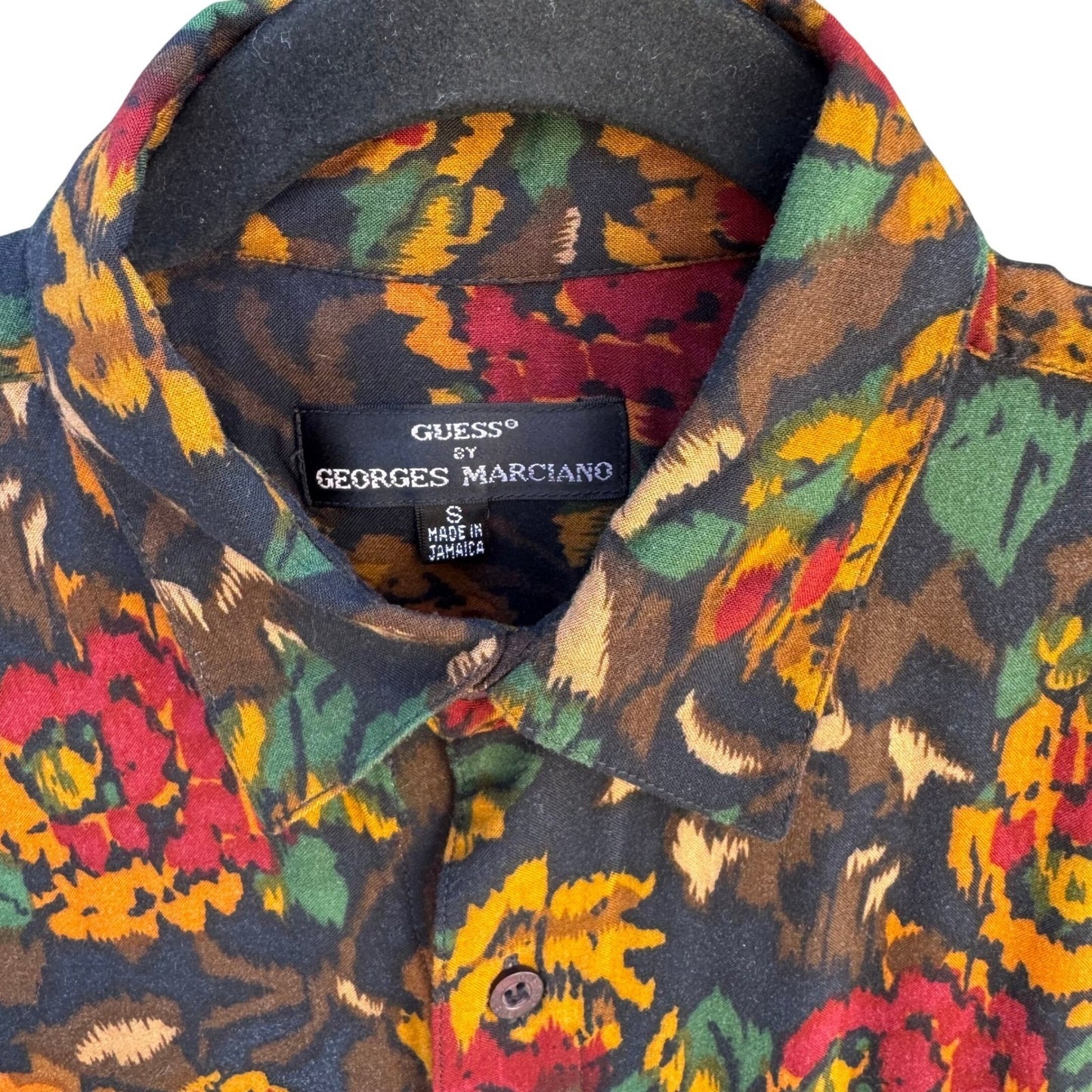 Guess Georges Marciano Vintage 90s Mens Small Floral Button Up Shirt IW77398
