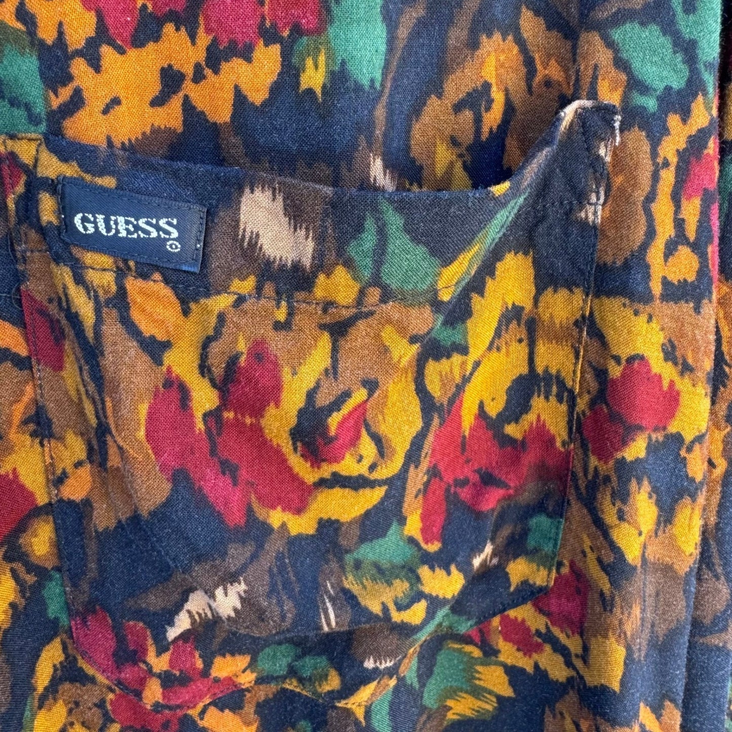 Guess Georges Marciano Vintage 90s Mens Small Floral Button Up Shirt IW77398