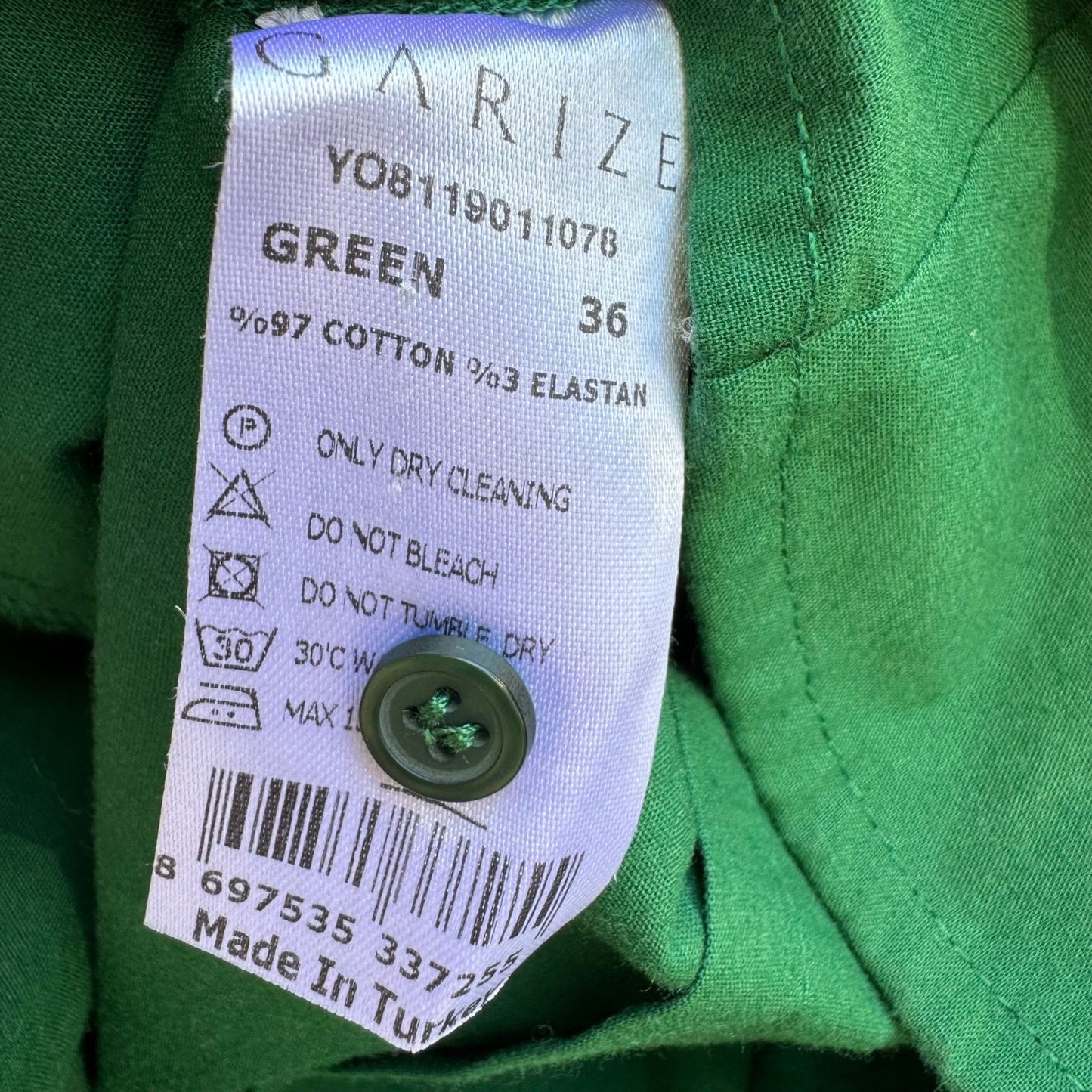 Garize Minimalist Tailored Preppy Tie Front Sleeveless Clean Girl Blouse Green S