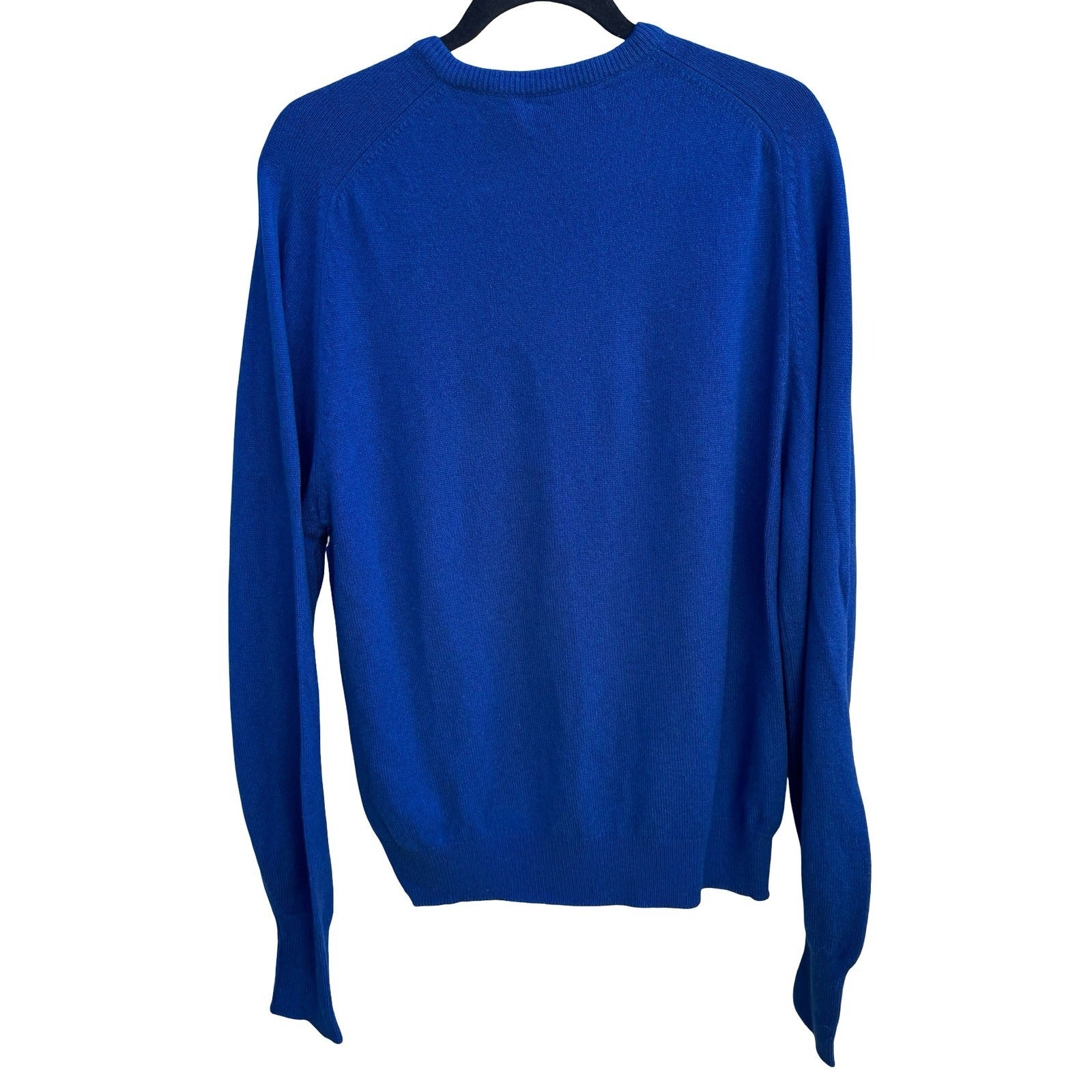 Club Room 100% Scottish Cashmere Quiet Luxury Preppy Sweater Royal Blue Mens 42