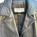 Switch Positano Pelle Vintage 90s Grunge Goth Biker Edgy Black Leather Longline Vest S 3 image