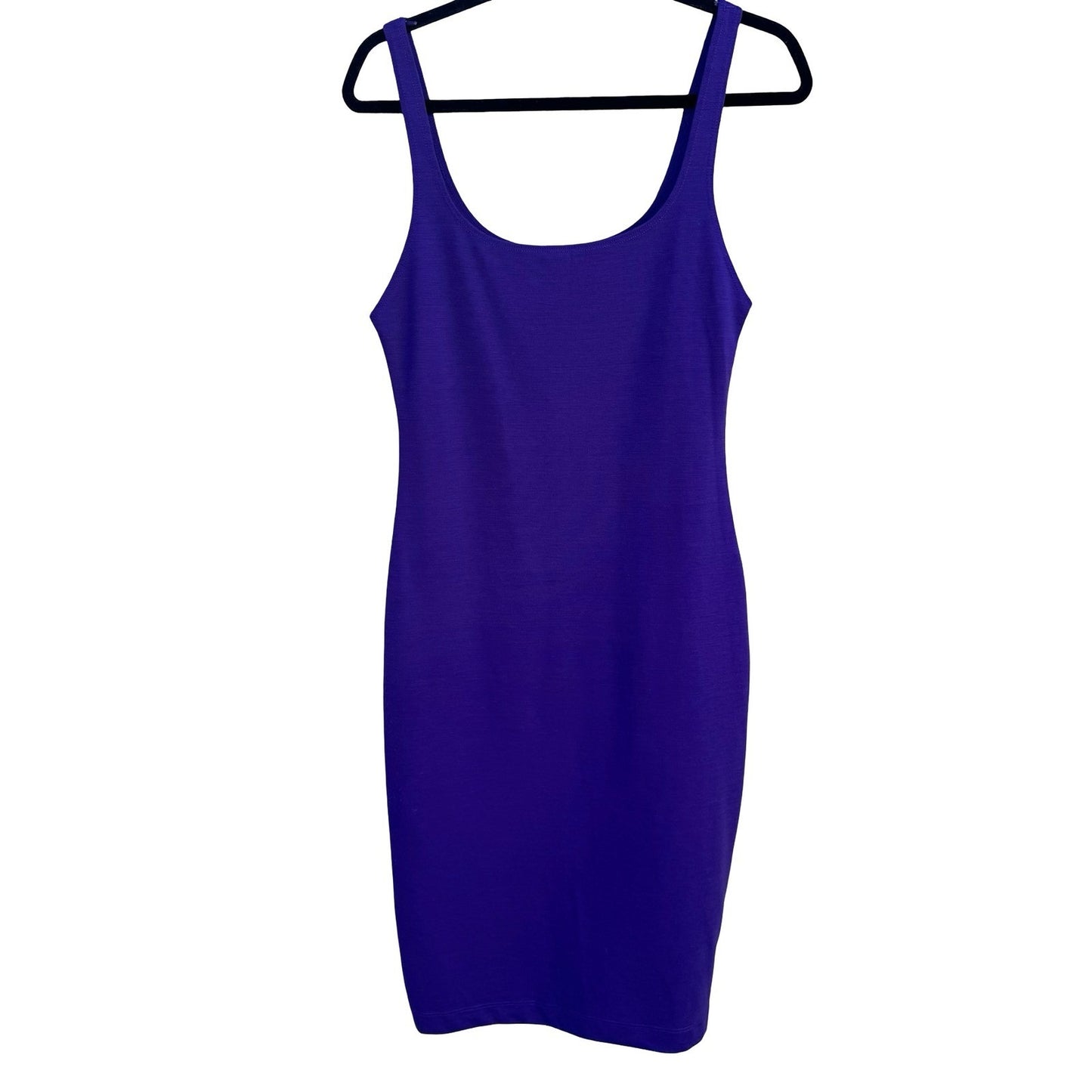Zara Trafaluc Womens Purple Bodycon Scoop Neck Tank Midi Dress Size S Clubwear