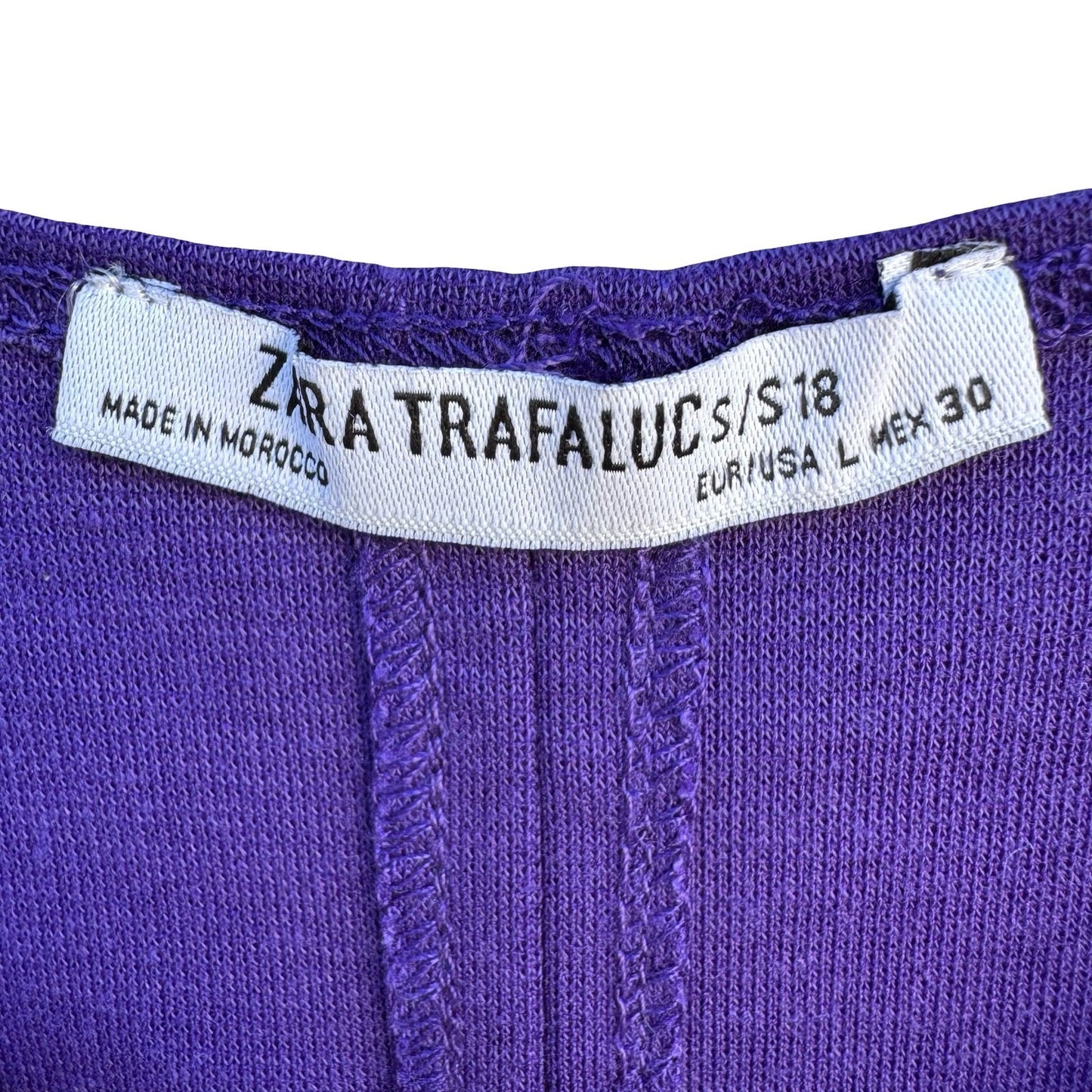Zara Trafaluc Womens Purple Bodycon Scoop Neck Tank Midi Dress Size S Clubwear