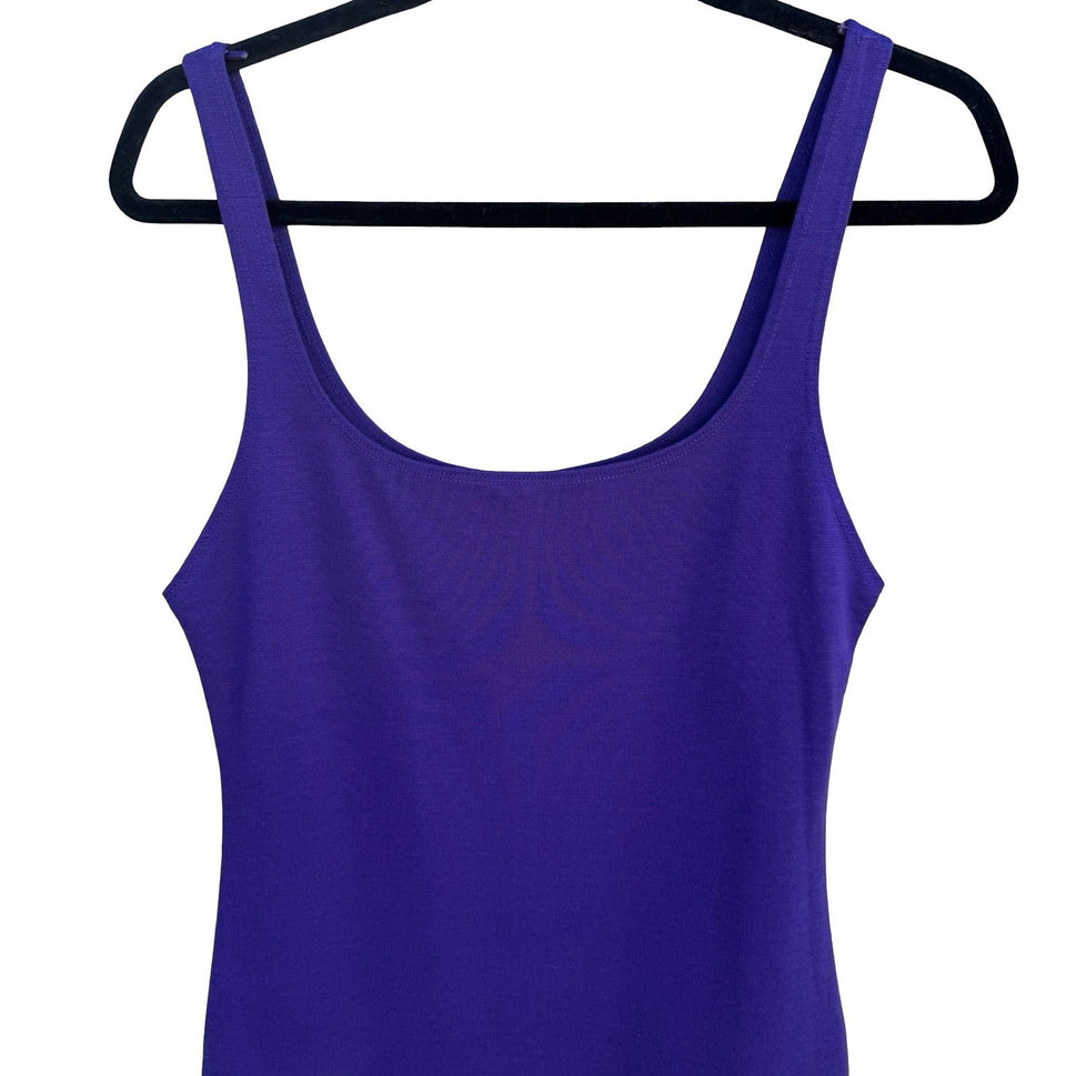Zara Trafaluc Womens Purple Bodycon Scoop Neck Tank Midi Dress Size S Clubwear