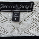 Switch Sienna &amp; Sage White Pointelle Open Front Cardigan Sweater Womens L NEW Coastal 2 image