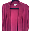 Switch Cielo Womens Burgundy Open Front Knit Cardigan Shawl Collar Pockets Size Large 3 image