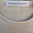 Switch Valerie Stevens Petites Pure Silk Sweater Cream Crew Neck Long Sleeve PS Ivory 2 image