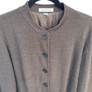 Switch Isaac Mizrahi Brown Woven Mandarin Collar Blazer Jacket Womens 14 Vintage Style 3 image
