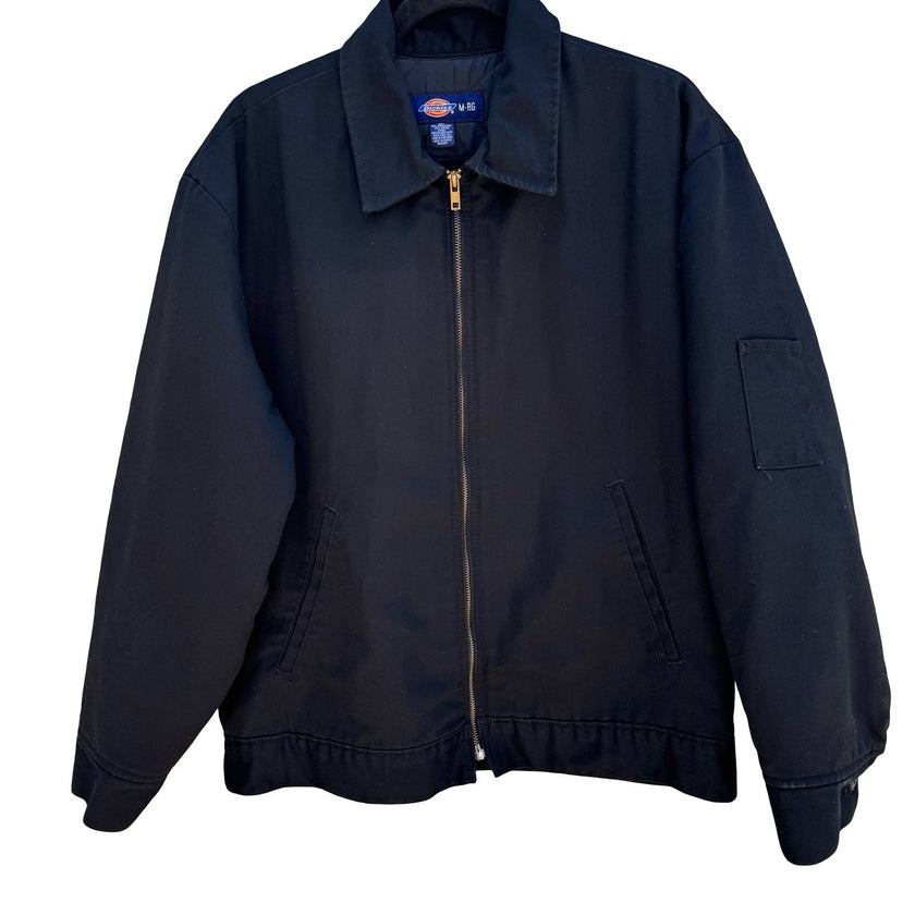 Dickies Eisenhower Insulated Work Jacket Black Mens M Full Zip TJ15 Chore Gorp