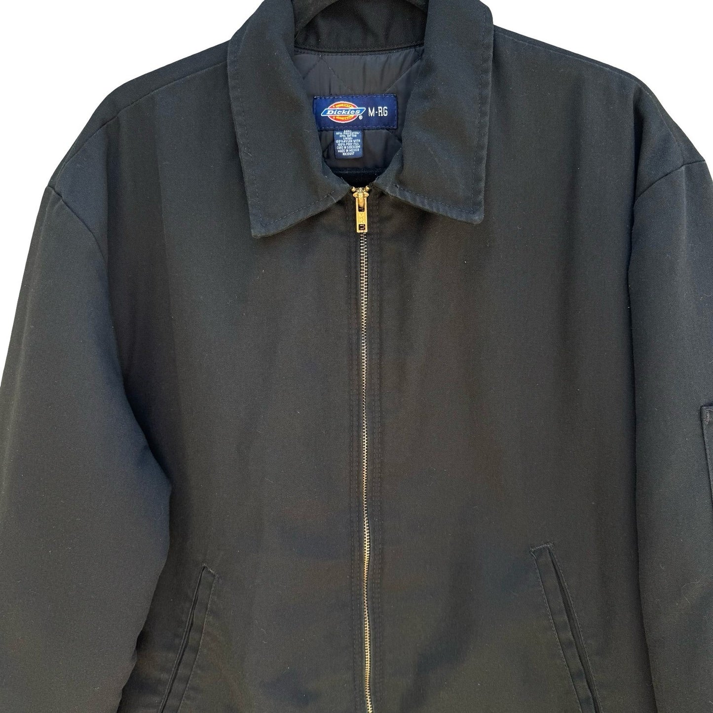 Dickies Eisenhower Insulated Work Jacket Black Mens M Full Zip TJ15 Chore Gorp