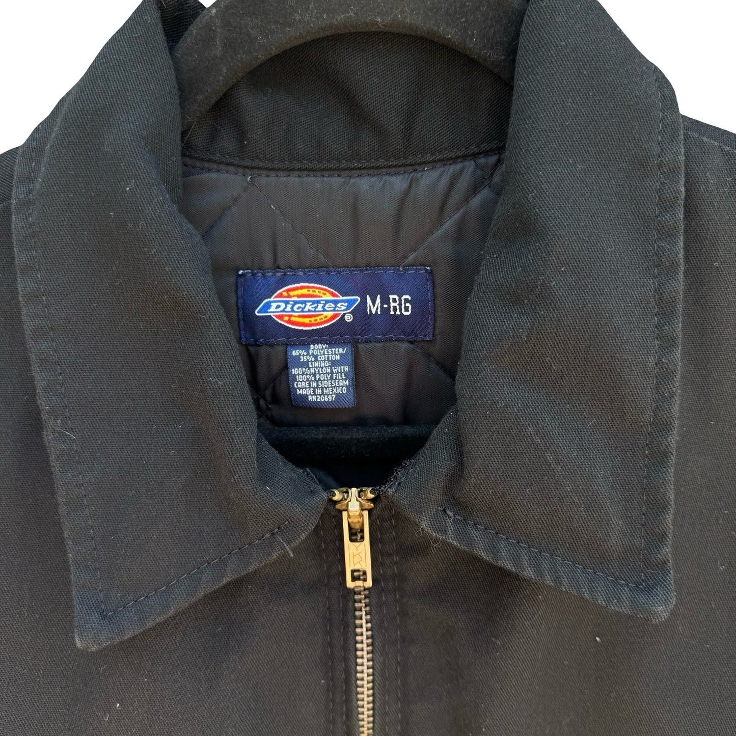 Dickies Eisenhower Insulated Work Jacket Black Mens M Full Zip TJ15 Chore Gorp