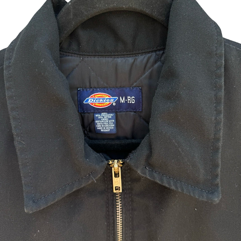 Dickies Eisenhower Insulated Work Jacket Black Mens M Full Zip TJ15 Chore Gorp