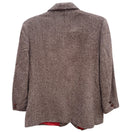 Switch Vintage Brown Herringbone Blazer Womens Academic Tweed Wool Style Retro Jacket 3 image