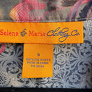 Switch Selena &amp; Maria Y2K Gypsy Sequin Paisley Leopard Ruffle Blouson Festival Top S 2 image