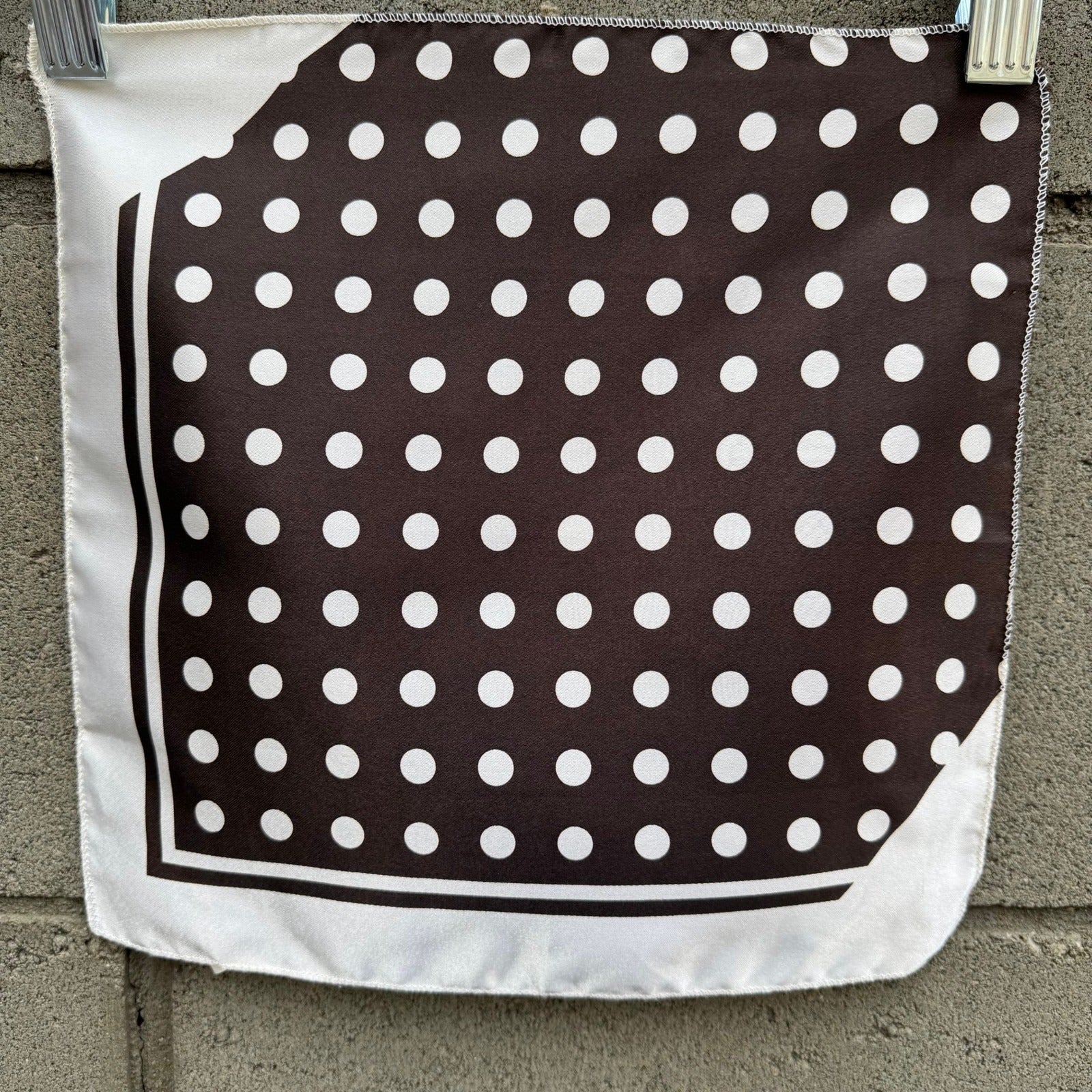 Mens Polka Dot Pocket Square Lot 3 Silk Hand Made Red Brown Black Mazzaloni