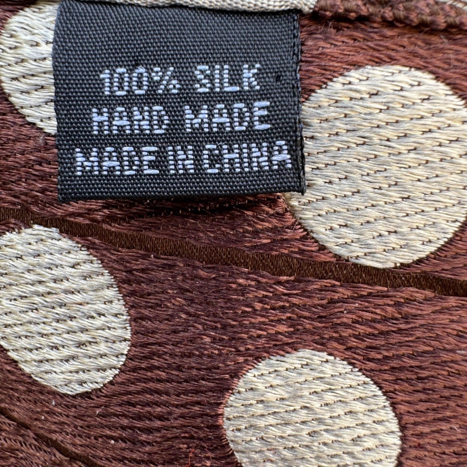 Mens Polka Dot Pocket Square Lot 3 Silk Hand Made Red Brown Black Mazzaloni