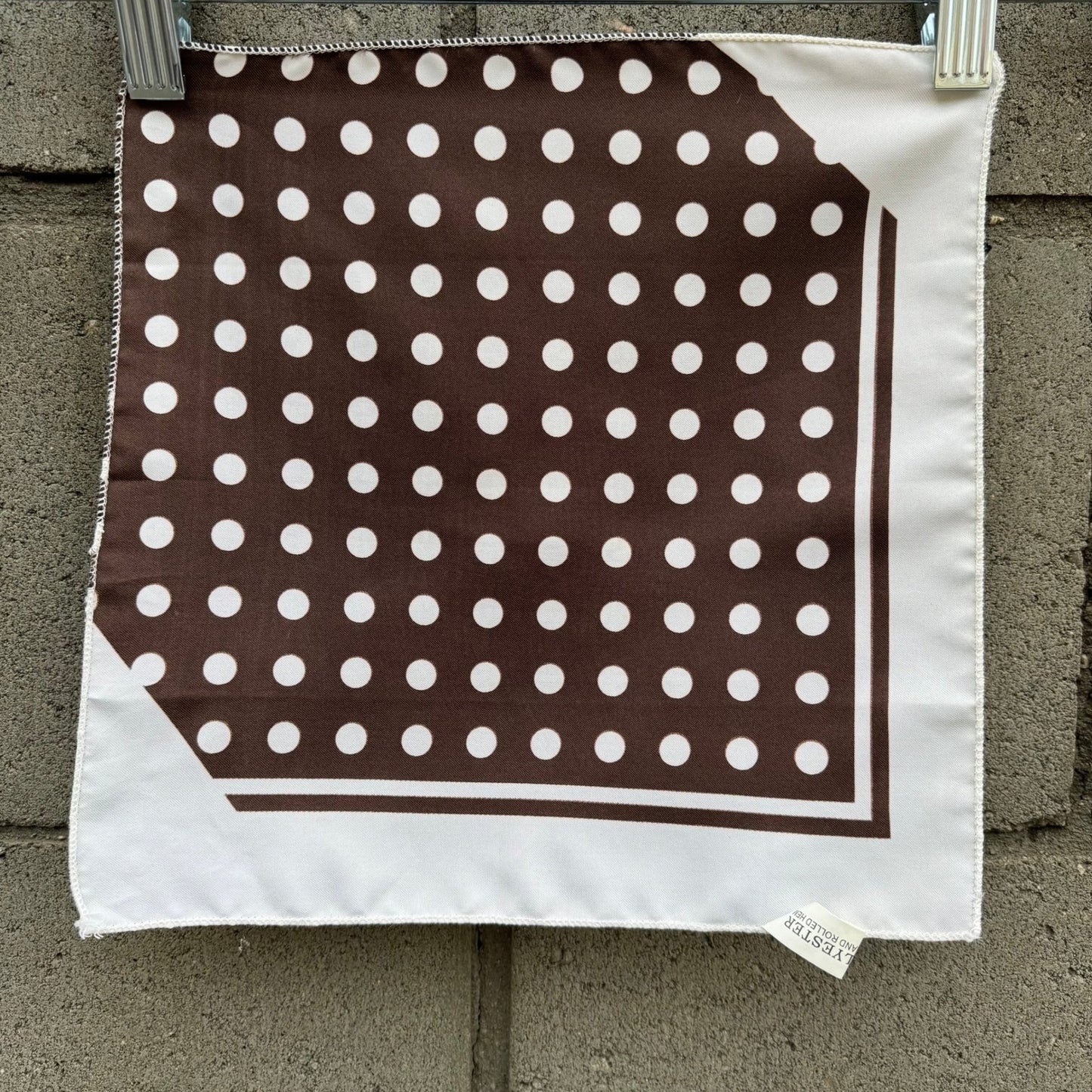 Mens Polka Dot Pocket Square Lot 3 Silk Hand Made Red Brown Black Mazzaloni