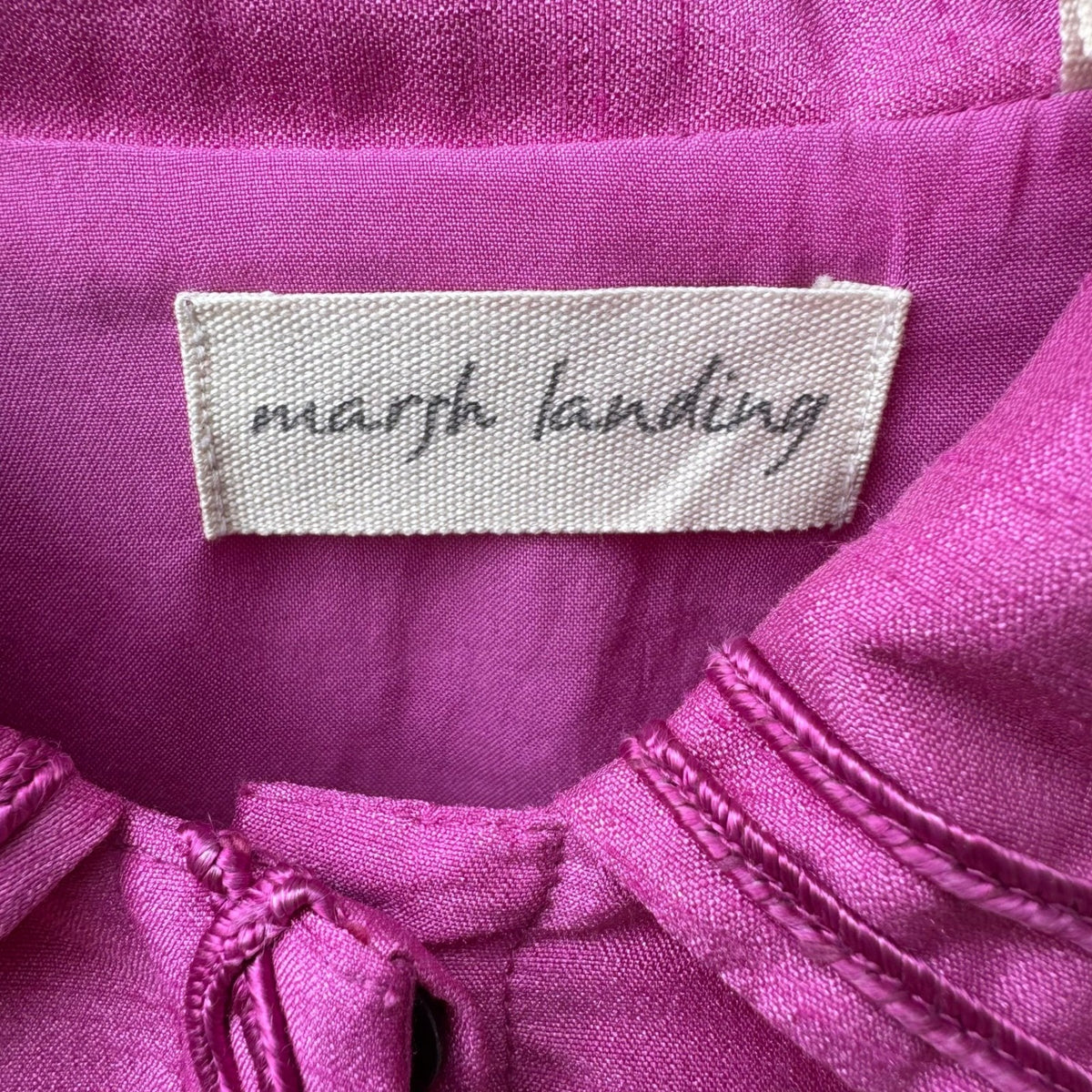 Marsh Landing Barbiecore Coastal Boho Embroidered Floral Crochet Jacket Pink M