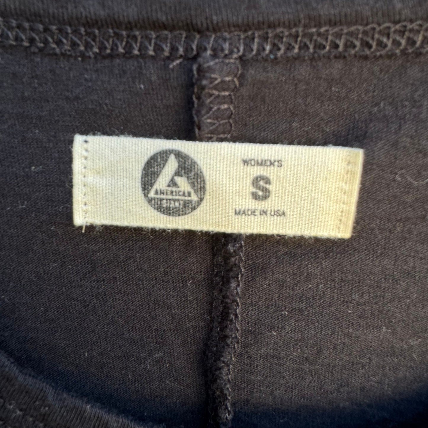 American Giant Minimalist Cotton Sustainable American Made Pocket Shirt Black S