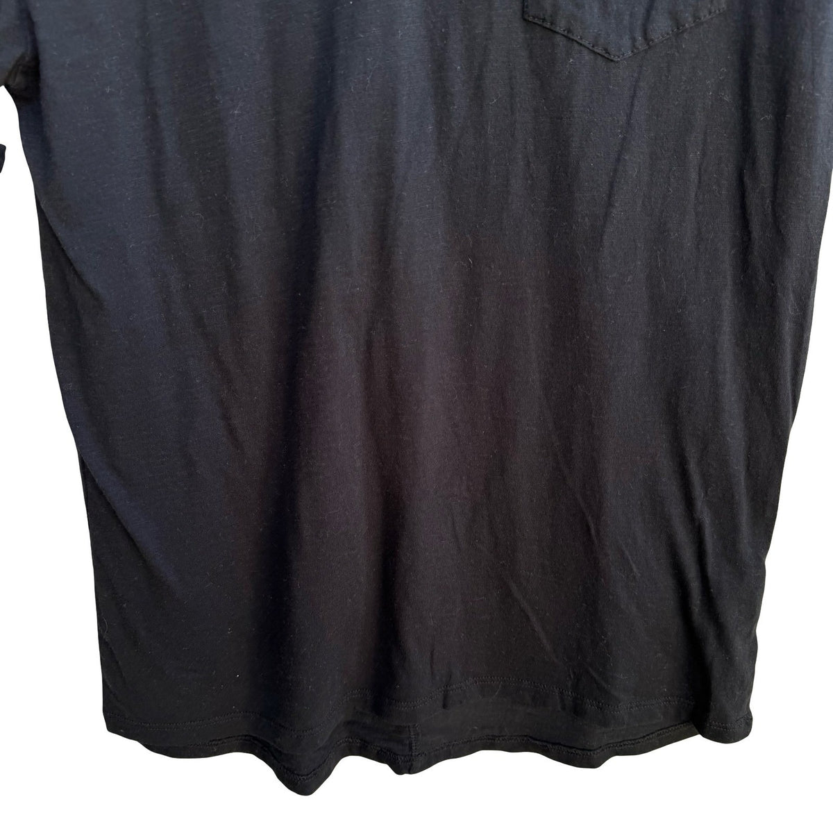 American Giant Minimalist Cotton Sustainable American Made Pocket Shirt Black S