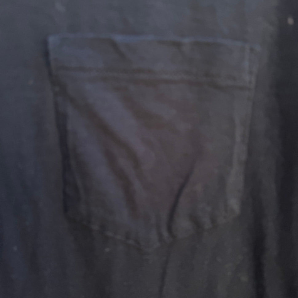 American Giant Minimalist Cotton Sustainable American Made Pocket Shirt Black S
