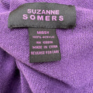 Switch Suzanne Somers Whimsigoth Ruffle Knit Wrap Layering Cardigan Shawl Purple OS 2 image
