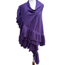 Switch Suzanne Somers Whimsigoth Ruffle Knit Wrap Layering Cardigan Shawl Purple OS 3 image
