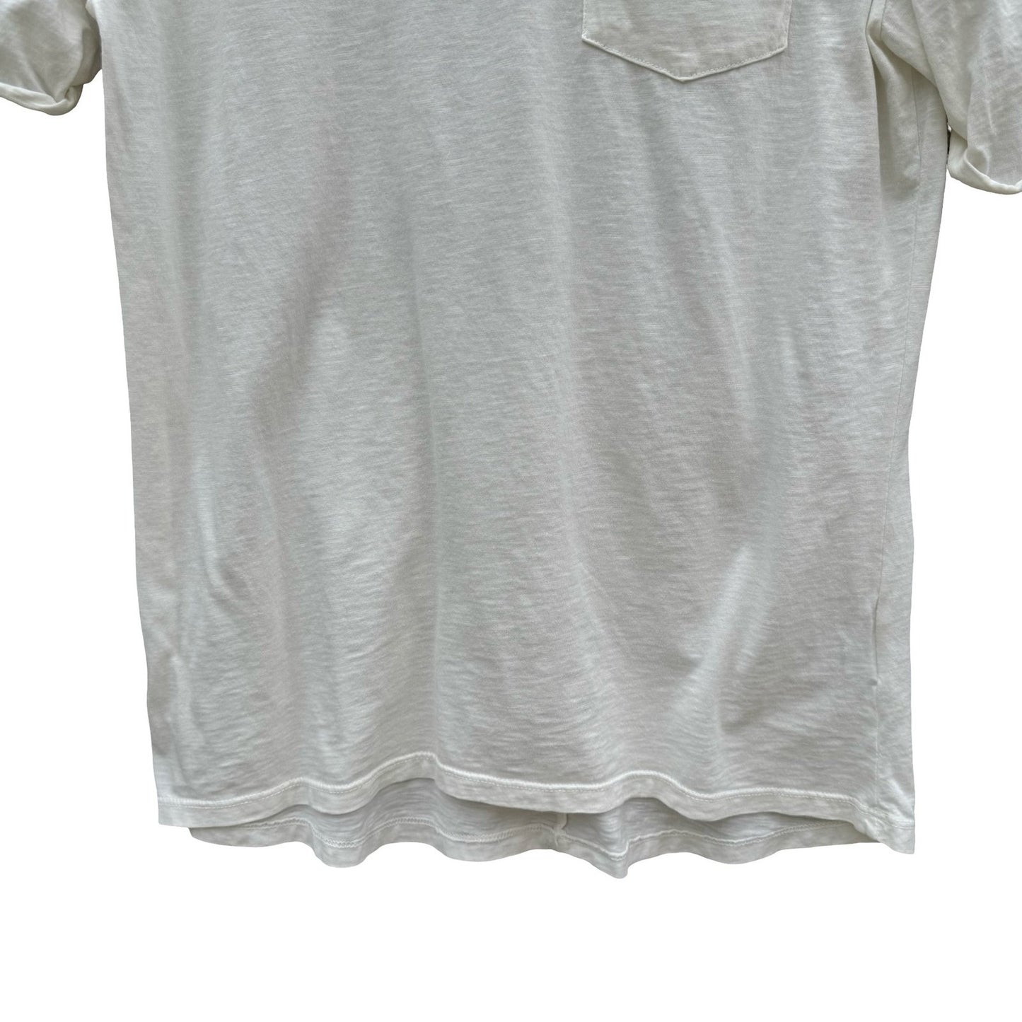 American Giant Womens White Supima Cotton Slub Pocket Tee Shirt Small Made USA