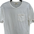 Switch American Giant Womens White Supima Cotton Slub Pocket Tee Shirt Small Made USA 3 image