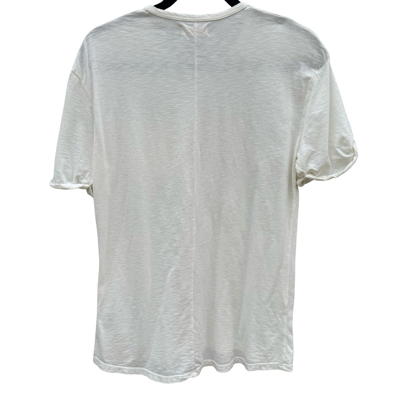 American Giant Womens White Supima Cotton Slub Pocket Tee Shirt Small Made USA