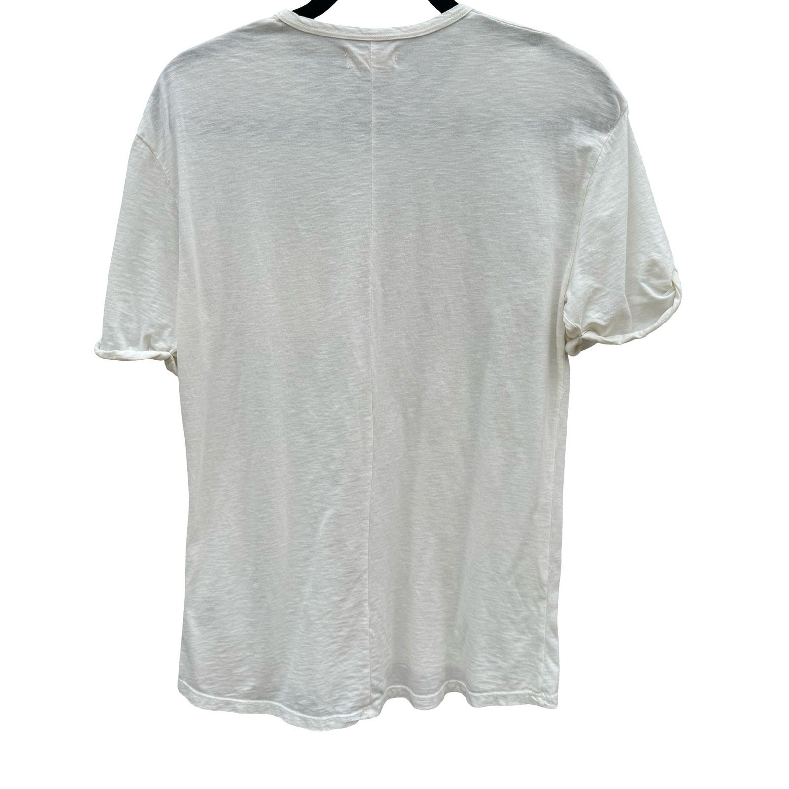 American Giant Womens White Supima Cotton Slub Pocket Tee Shirt Small Made USA