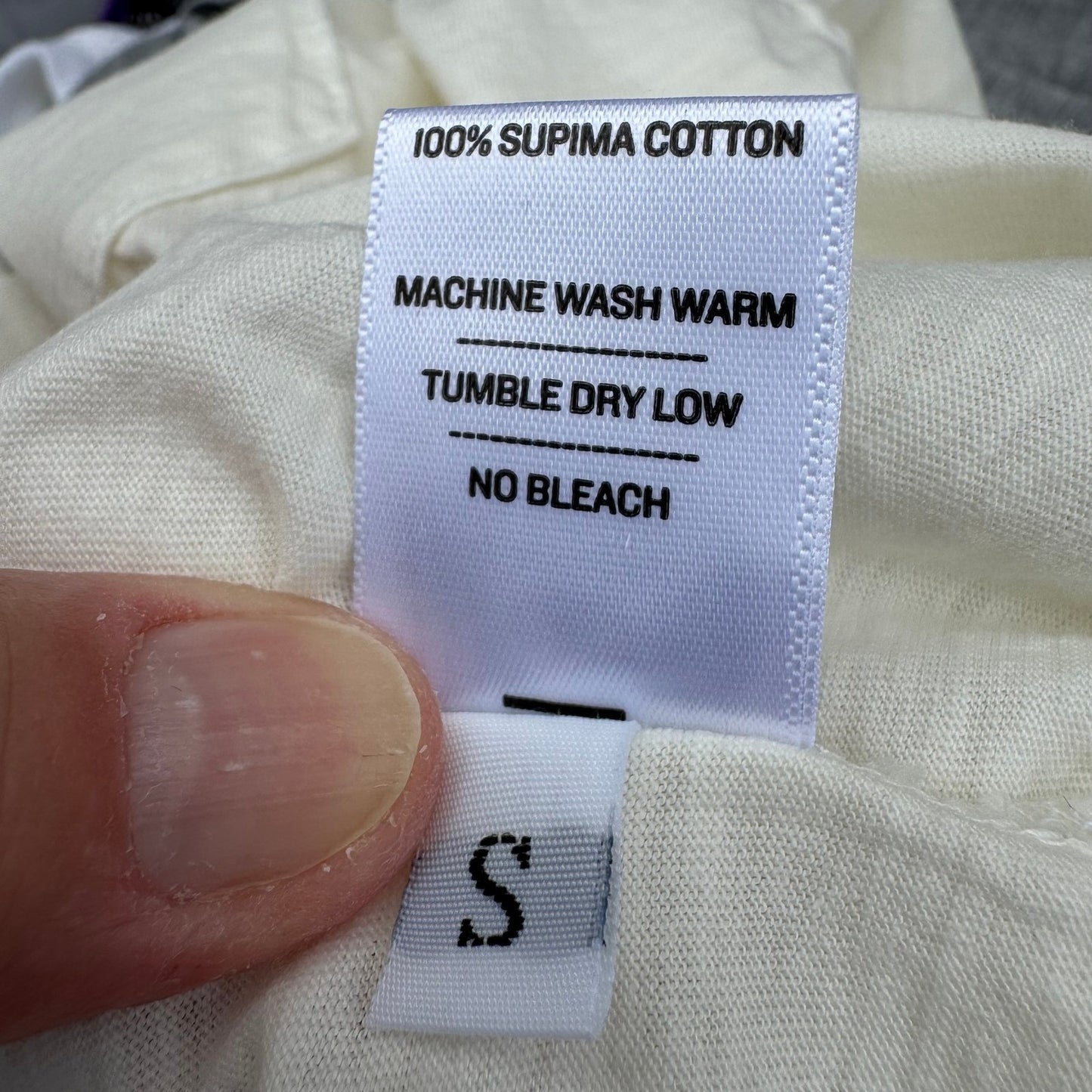 American Giant Womens White Supima Cotton Slub Pocket Tee Shirt Small Made USA