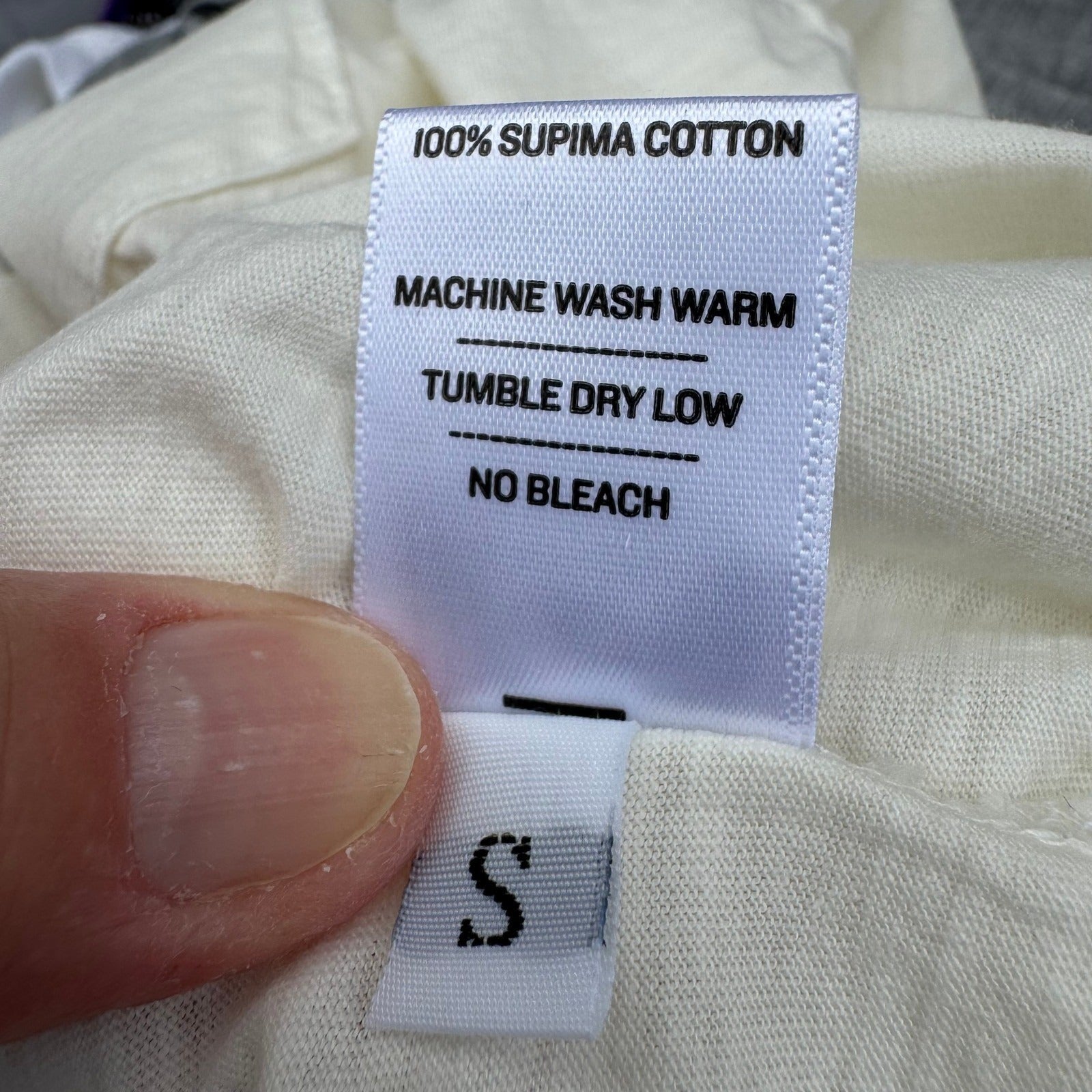 American Giant Womens White Supima Cotton Slub Pocket Tee Shirt Small Made USA