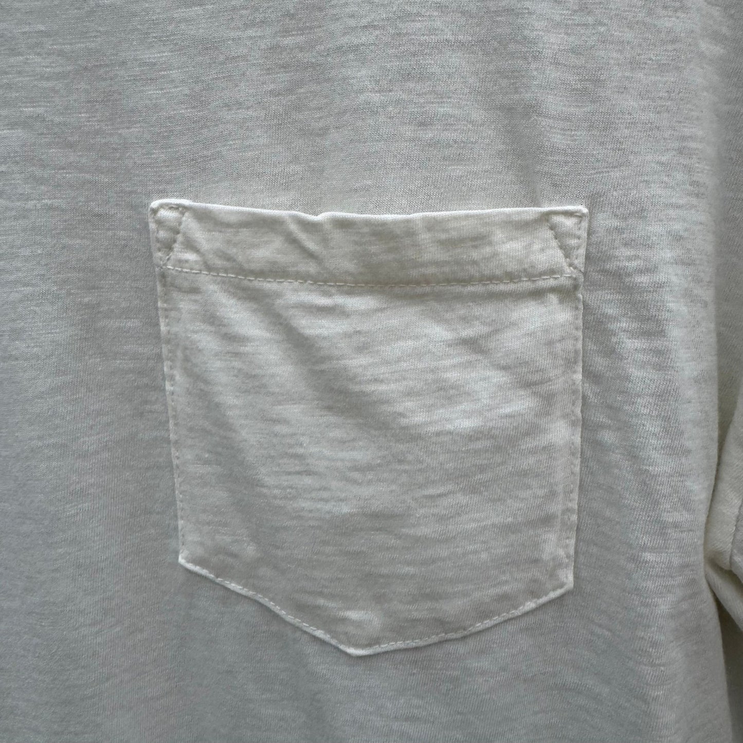 American Giant Womens White Supima Cotton Slub Pocket Tee Shirt Small Made USA