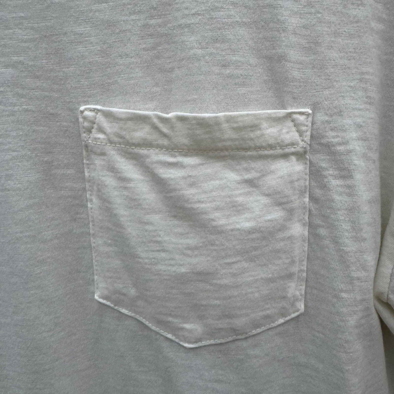 American Giant Womens White Supima Cotton Slub Pocket Tee Shirt Small Made USA