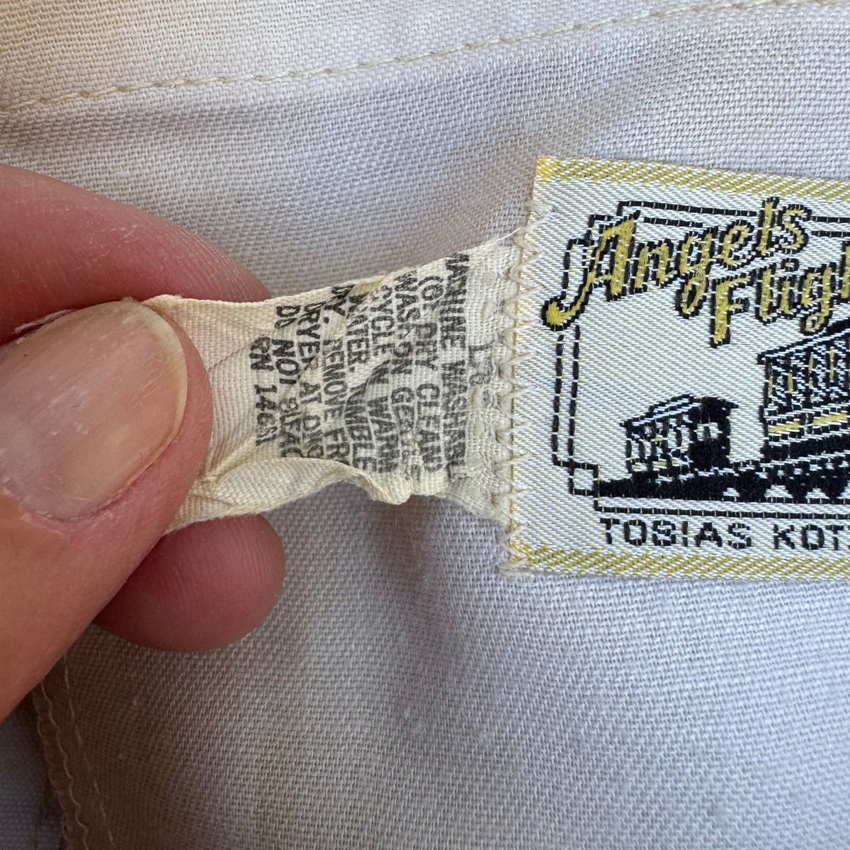 Angels Flight Tobias Kotzin Vintage 70s Cream Pleated Flare Leg Disco Pants 30