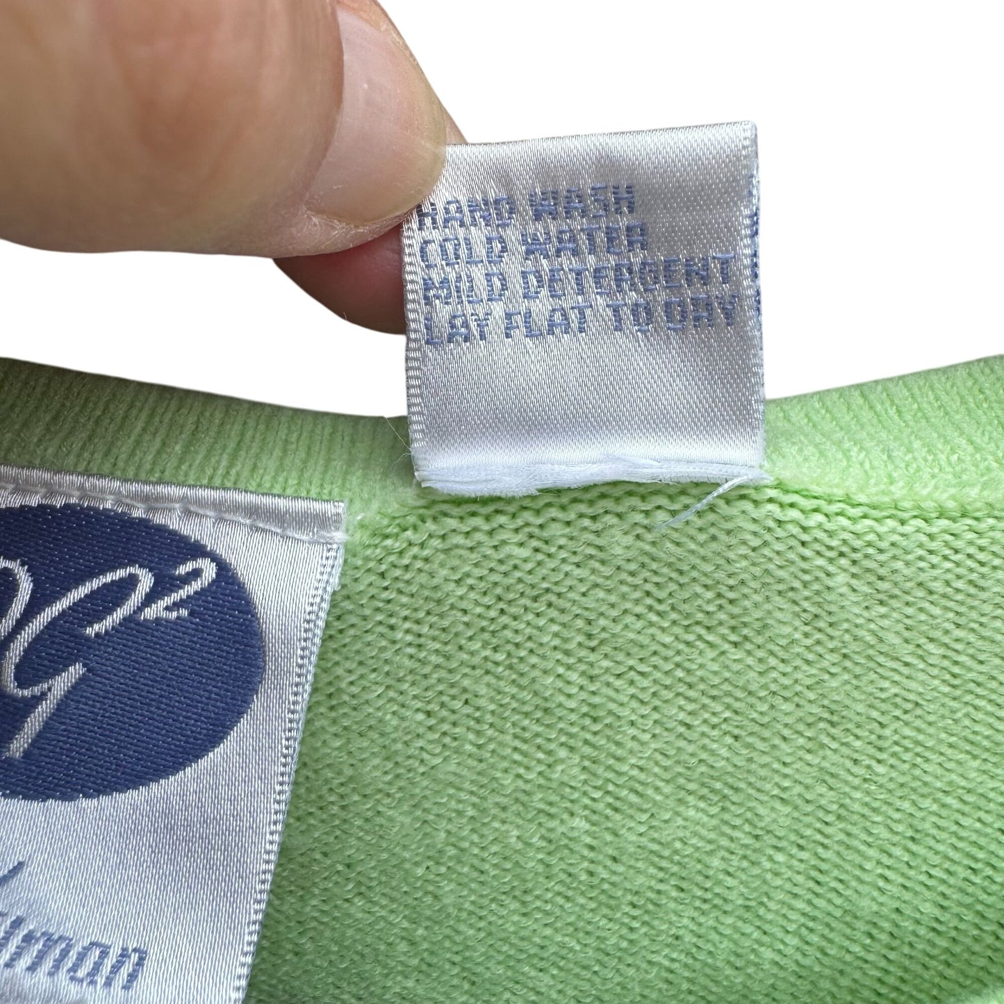 DG2 By Diane Gilman Womens Pastel Green Long Sleeve Lightweight Sweater S