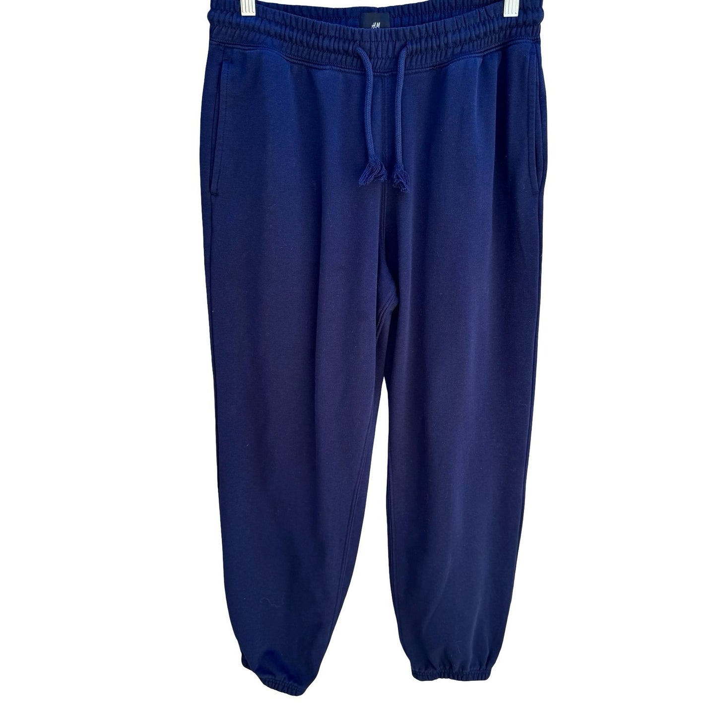 HM Relaxed Fit Joggers Loungewear Athleisure Fleece Sweatpants Sport Navy Mens S