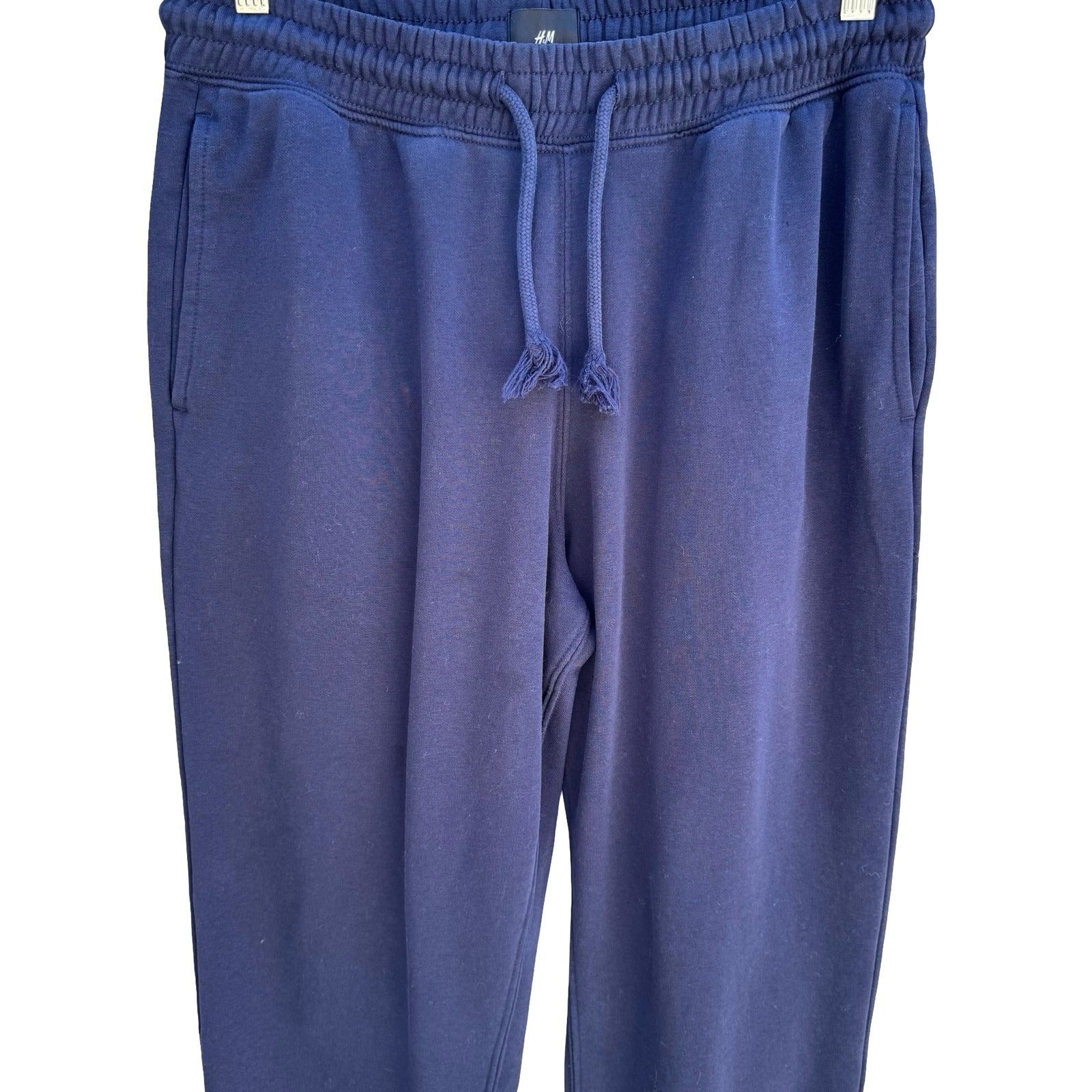 HM Relaxed Fit Joggers Loungewear Athleisure Fleece Sweatpants Sport Navy Mens S