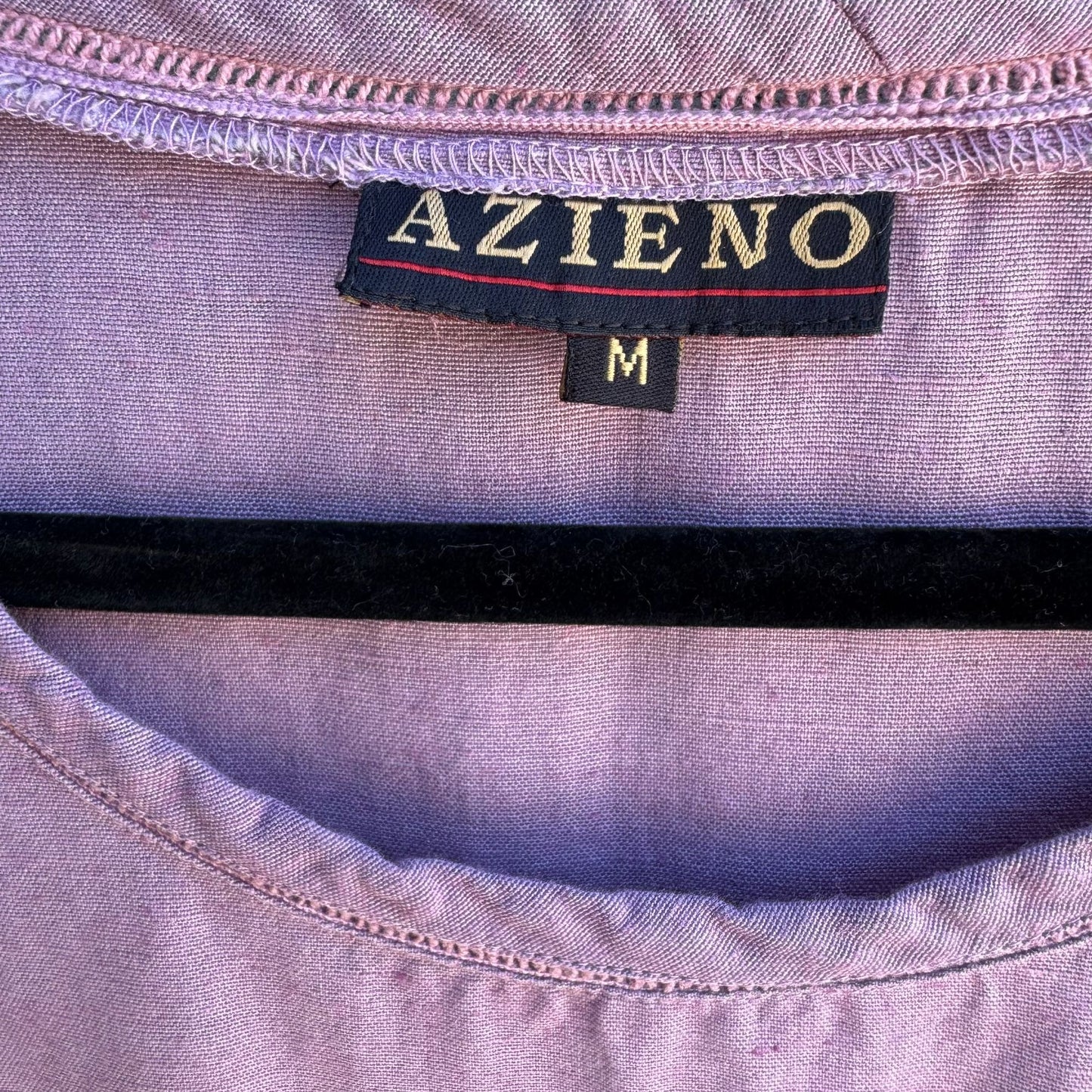 Azieno Vintage Womens Sleeveless Purple Linen Tiered Hem Side Slit Maxi Dress M