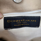 Switch Donna Karan New York Tan Leather Hobo Shoulder Bag Brass Hardware Made In Italy 2 image