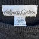 Switch Alexa Grace Black 100% Cashmere Crew Neck Sweater Womens Small Fine Knit New Tag 2 image