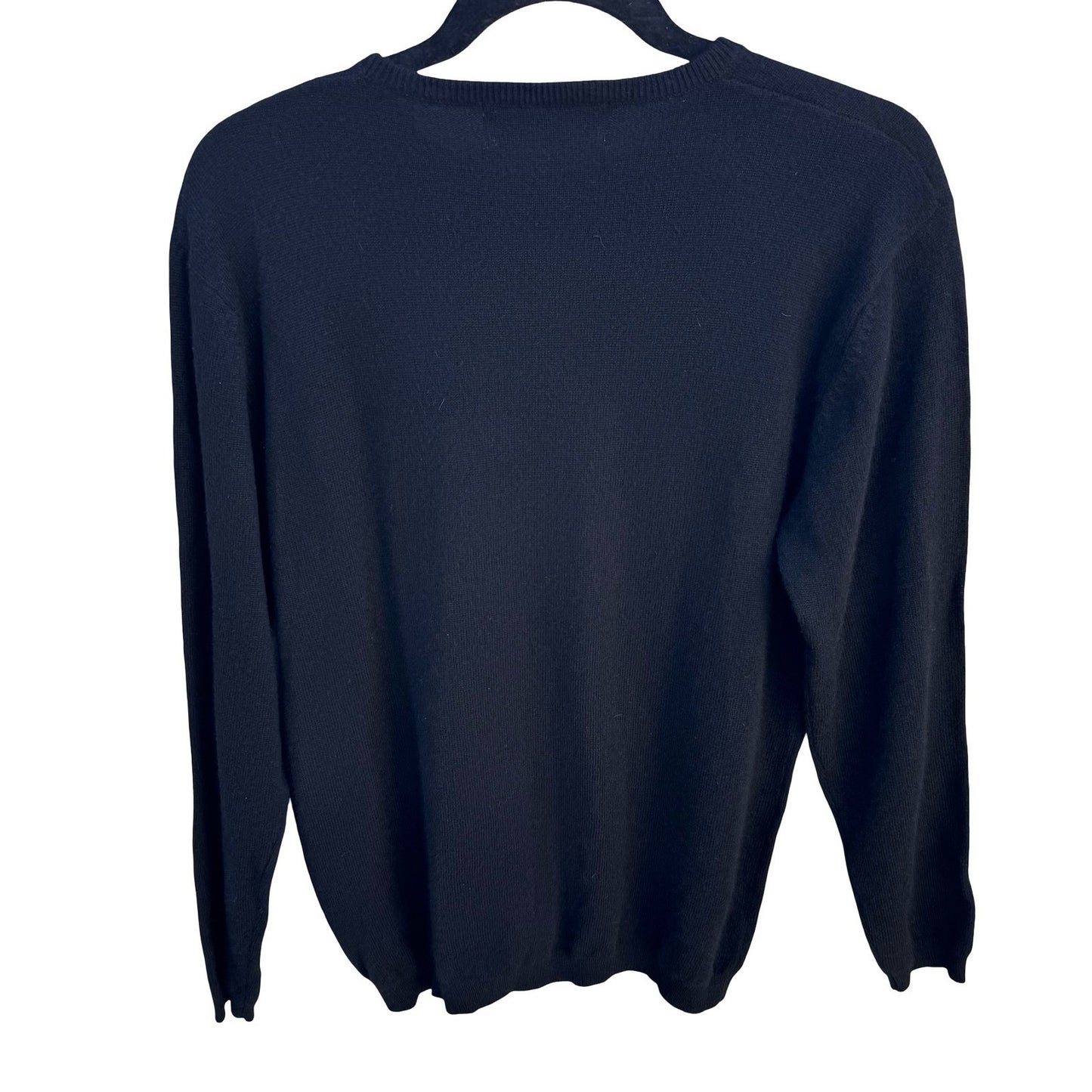 Alexa Grace Black 100% Cashmere Crew Neck Sweater Womens Small Fine Knit New Tag