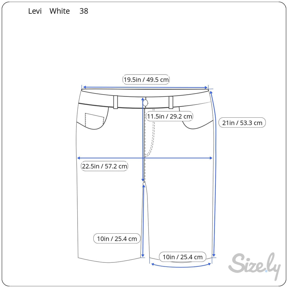 Levis Mens 511 White Stretch Denim Mid Rise Distressed Cut-Off Shorts W38 L