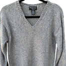 Switch Reference Point VIntage Womens V Neck Gray Blue Wool Blend Speckled Knit Sweater S 2 image